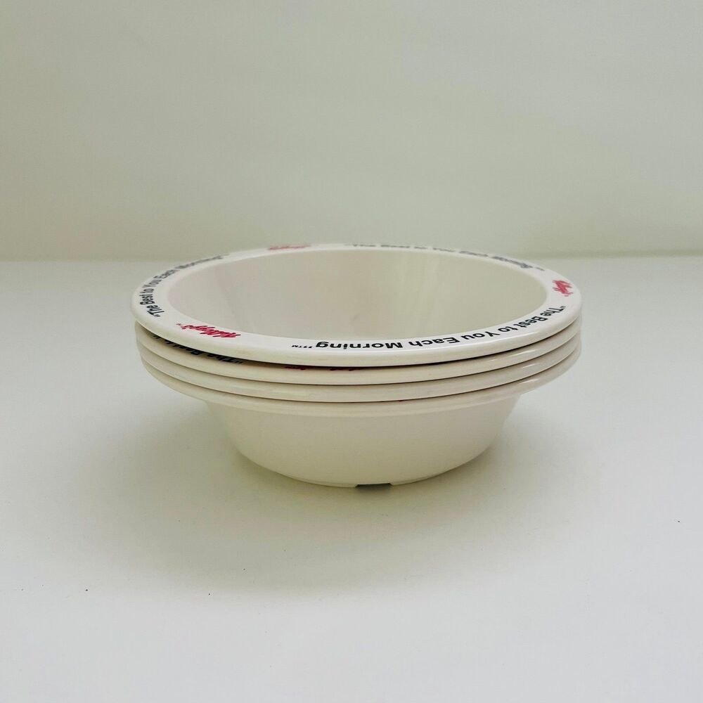 KELLOGG'S 1995 Plastic Cereal Bowls, Set of 4 - Picture 2 of 8